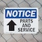 Signmission Parts And Service (Up Arrow), 14 in W x Rectangle, Plastic OS-2PACK-NS-P-1014-L-17137 - alternate 5